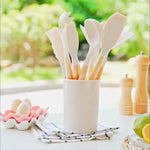 Premium 12-Piece Silicone Kitchen Utensil Set with Wooden Handles – Heat-Resistant