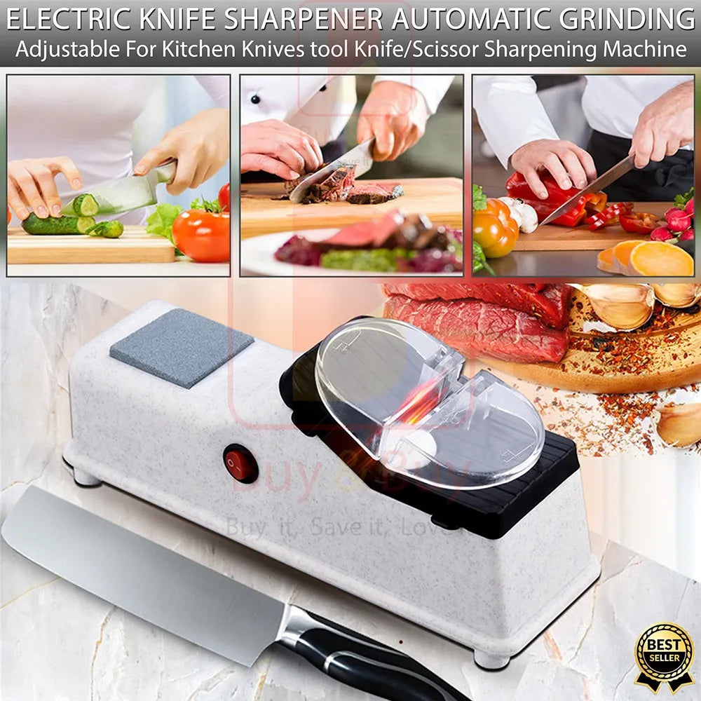Electric Knife Sharpener – Automatic Sharpening Machine with Non-Slip