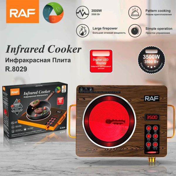 RAF 3500W Infrared Cooker – High-Power Micro Crystal Plate Electric Stove