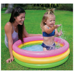 3-Ring Inflatable Sunset Glow Pool – Multifunctional Kids' Swimming Pool, Ball Pit, and Pet Bath