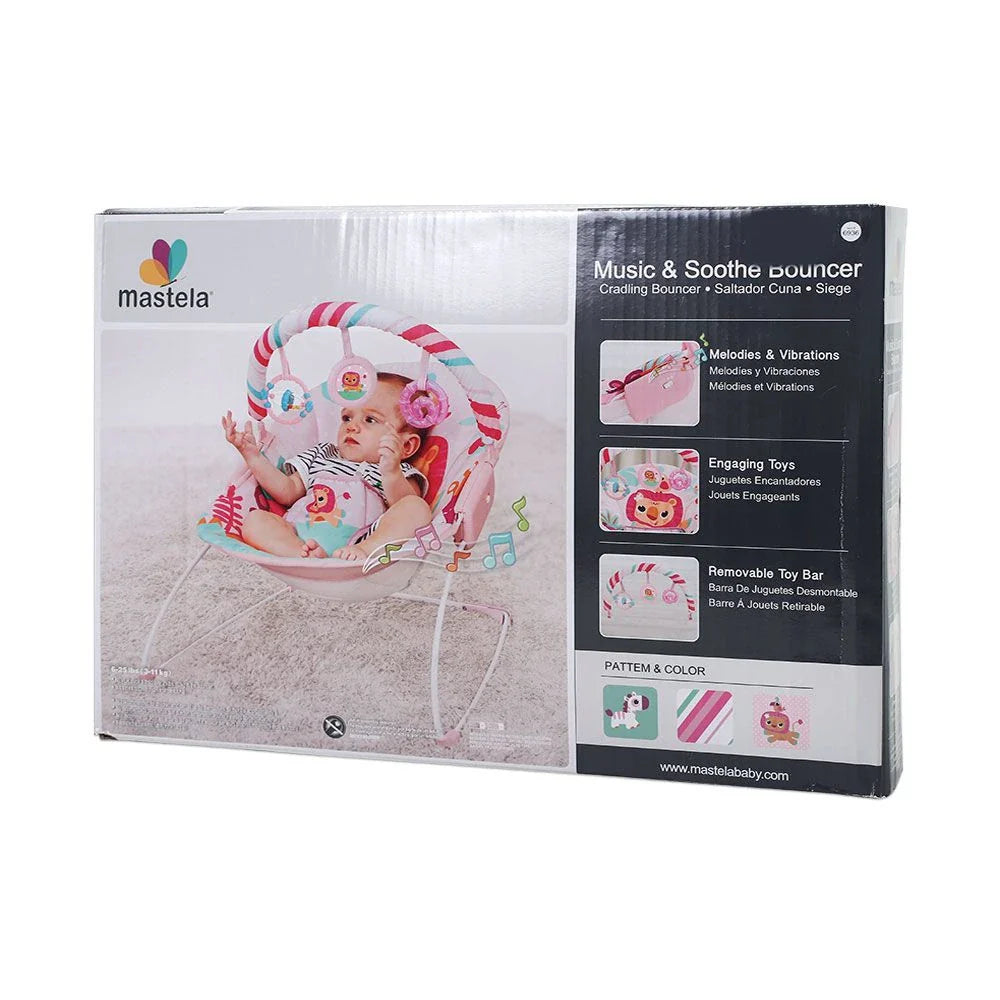 Bright Starts Playful Safari Baby Bouncer Seat – Pink Jungle Theme