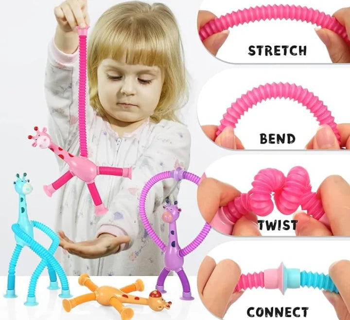 Cute Giraffe Stretch Tube Stress Relief Sensory Toy