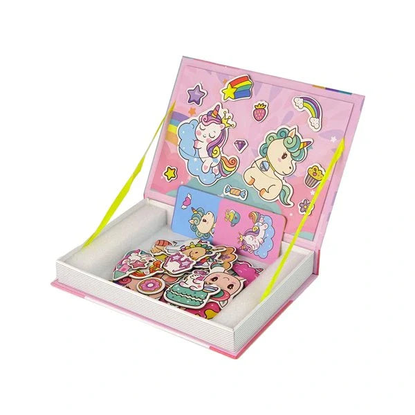 Magnetic Book | Piece Magnetic Puzzle Toy for Kids | Alphabets & Unicorn