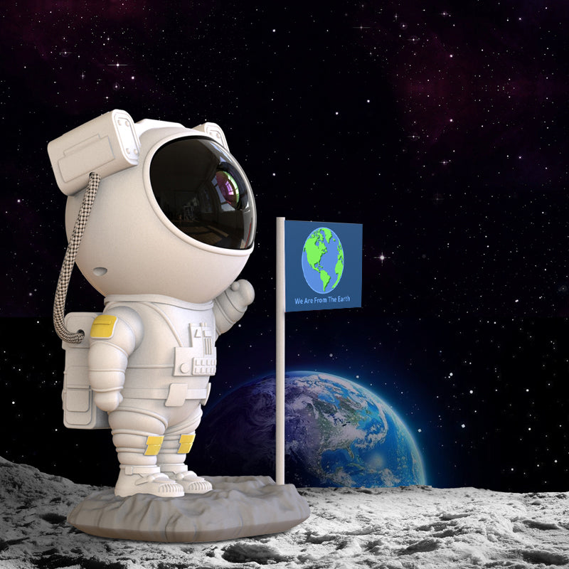 Standing Astronaut Galaxy Projector Lamp – LED Star Night Light for Bedroom Decor