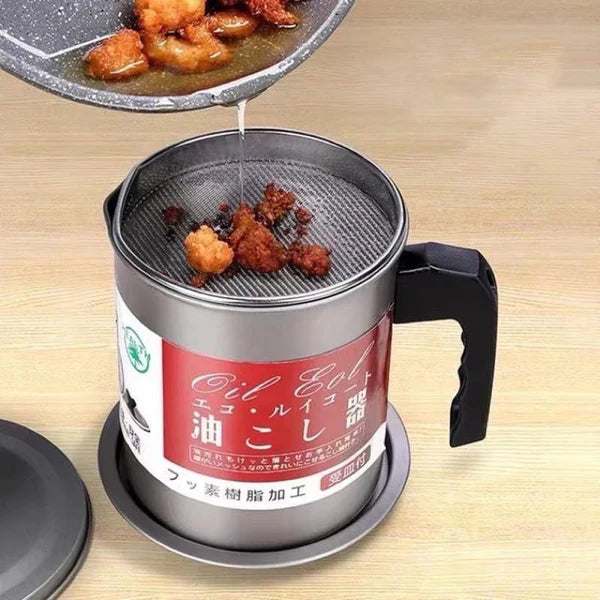 Japanese Style Kitchen Oil Filter Pot