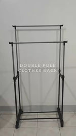 Double Rail Rolling Garment Rack – Heavy-Duty Free-Standing Clothes Drying Stand