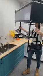 Premium Over-The-Sink Dish Drying Rack with Dust-Proof Cabinet