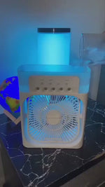 Portable Water Spray Cooling Fan – Mini Desktop Air Cooler