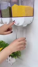 1.5L Wall-Mounted Dry Food & Grain Dispenser – Smart Kitchen Storage