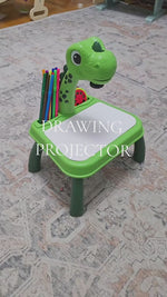 Kids Drawing Table with Projector – Dinosaur Art Desk for Kids