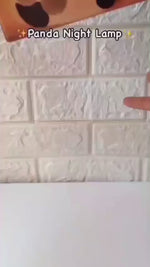 Sitting Panda Silicone Night Light – 7-Color Changing Touch Lamp with Scarf Detail