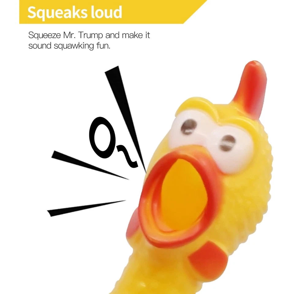 Screaming Rubber Chicken – Hilarious Squeeze Toy & Novelty Noise Maker for Pranks, Pets, and Parties