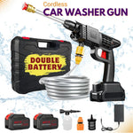 Portable High-Pressure Cordless Car Washer Gun – Double Battery Power Kit